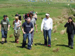 Folk leaving the camp for the tour on Sunday