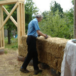 placing a bale