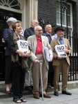 CND representatives hand in No Trident Replacement petition to No. 10