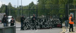 Cardiff Anarchist Network at the main gate.