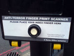 Anti Terror finger print scanner