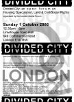 Divided City Open Forum flyer