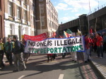 The front banner of the demo, behind which there was, amongst others ...