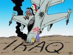 Iraqi mujahideen shot down U.S. F-16 fighter aircraft