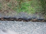 Cracks along haul road