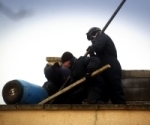 Bailiffs free the campaigner from a concrete-filled barrel (oxfordmail)