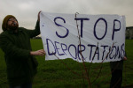 The banner that could be seen from inside the detention centre