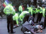 Blockading Home Office Gate