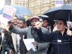 "Save ESOL!" chant outside Parliament