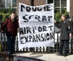 Councillors and residents outside the conference