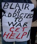 Blair is addicted to war