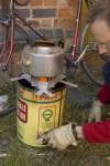 Rocket Stove in use