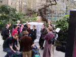 supporters after the hearing