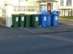 overflowing bins left in the street