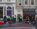 Police Protects The Coffee Republic