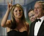 George W. Bush and his daughter