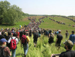 final push towards the western gate on the open ground