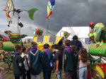 scouts learn about renewable pedal power