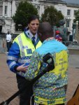 a street warden complaining about the 'noise'