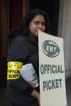 On strike for jobs and pensions....