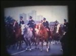 Police horses leading the march