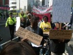 Marching Past Government Offices North East, Where the Local Home Office is Hous