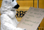 Polar bear outside RBS HQ