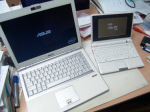 3. Asus Eee vs. old-fashioned laptop.