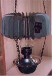 Kerosene lamp for powering 1950's radio