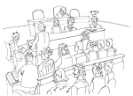 Day 1: Artist impression from inside court by Elsa