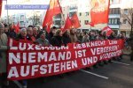 "Luxemburg, Liebknecht, Lenin - no one is forgotten - stand up and resist"