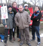 Wobblies and friends on NBS picket line