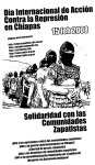 Poster del Día Internacional de Acción por las Comunidades Zapatistas