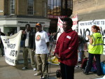 Rose speaking at a TCAR march last year