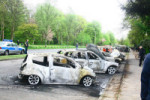 burned cars