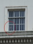 once again, a video camera spotted in the embassy windows filming protesters