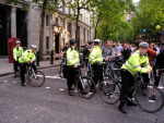 Police blocking the ride.