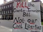 Peace Strike action against the Counter-Terrorism Bill today