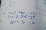 'Smart bombs - Dumb people'.
