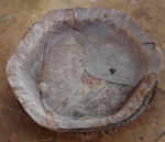 Plate made out of banana leaves