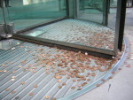 ... where bags full of pennies were thrown at the bank's entrances ...