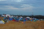 Camp at dusk.