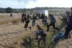 Months of training pay off for the Climate Camp long jump team.