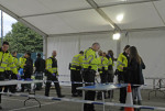 bonus photo of police search station where all campers were searched