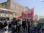 Parading along the Walworth Rd