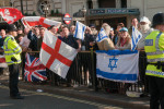 U B A next to Israeli flags