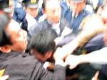 Police violently arrest tour participant
