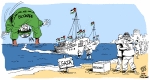 Latuff cartoon: Breaking the siege of Gaza