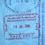 First immigration stamp at Gaza Port