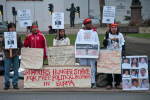 From the pavement outside Parliament (with Mandela)